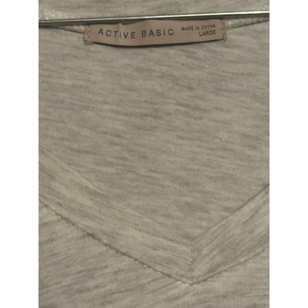 Juniors,Slim Fit 1/2 Sleeve Light Gray Active Basic Shirt Sz Large - Picture 4 of 6